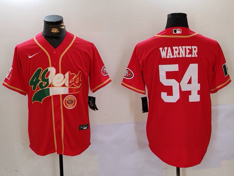 Men San Francisco 49ers #54 Warner Red Second generation Mexican Joint Name 2024 Nike Limited NFL Jersey style 3->san francisco 49ers->NFL Jersey